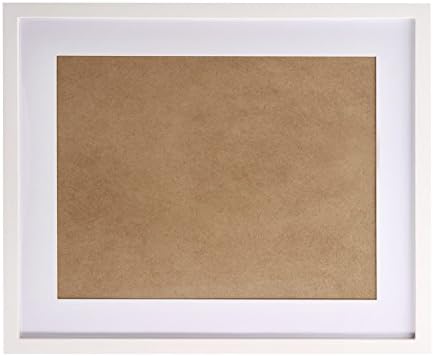Fastnova 17x21 inch White Wood Picture Frames Made to Display Picture 12x16 with Mat or 16x20 Without Mat, Wall Mounting Material Included
