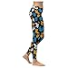InterestPrint Custom Halloween Ghost Sugar Skull Stretchy Capri Leggings Skinny Pants for Yoga Running Pilates Gym(2XS-5XL)