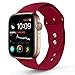 NUKELOLO Sport Band Compatible with Apple Watch 38MM 40MM,Soft Silicone Replacement Strap Compatible for Apple Watch Series 4/3/2/1 [S/M Size in Rose Red Color]