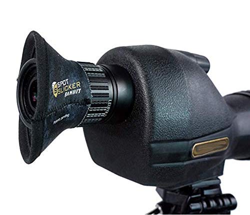 Alpine Innovations SpotSlicker Bandit - Water-Resistant Spotting Scope Eyeshield to Block Glare and Reduce Eye-Strain, One Size Fits All - Stealth Shadow