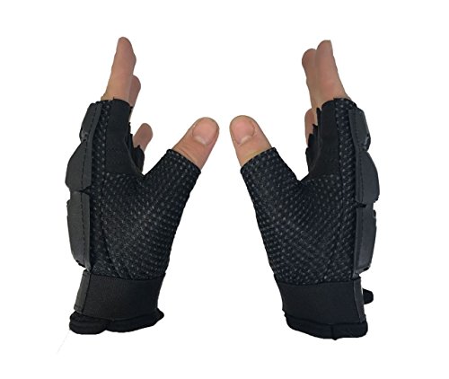 Zephyr Tactical Half-Finger Paintball and Airsoft Gloves - Black - Small/Medium - Thumbnail 4