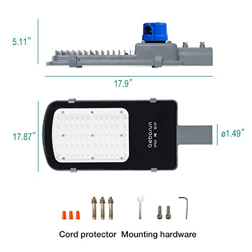 Gebosun Dusk to Dawn LED Outdoor Barn Security Light (Photocell Included) - 60W 9200 Lumen 6000k Street Floodlight Yard Light for Area Lighting(Waterproof IP65), 5-Year Warranty (not Solar lamp) - Thumbnail 6