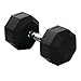 Dumbbell Hand Weight Single 50 lb Rubber Hex Chrome Handle Exercise & Fitness Dumbbell for Home Gym Equipment Workouts Strength Training Free Weights for Women, Men