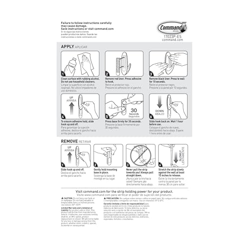 Command Large Refill Adhesive Strips, Damage Free Hanging Wall Adhesive for Large Indoor Wall Hooks, No Tools Removable Adhesives for Living Spaces, 20 White Command Strips