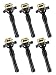 Set of 6 Ignition Coil Packs for BMW 328I 528I M3 Z3 E36 E46 E31 E38 E39 E53 E721 E720 E383 Land Rover 2.5L 2.8L 3.0L 3.2L 5.4L fit C1239 UF-300 UF-354 primary