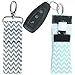 Chapstick Keychain Holder With Secure Close Lid. 2 Pack Lip Balm Holder. (Mint & Metal Gray)
