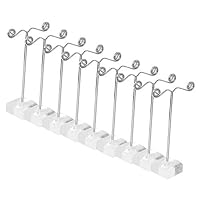 Domccy 10 PCS Crystal Pedestal Metal Earring Stand Jewelry Display Holder Rack Organizer for Women