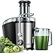 Juicer Machine, Aicok Juice Extractor, 800W Centrifugal Juicer with 3'' Wide Mouth, Dual Speed Stainless Steel Juicer with Anti-drip Mouth, Non-slip feet, BPA Free