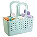 iDesign Plastic Divided Shower Caddy Tote, College Essential for Dorm Room, Communal and Shared Bathroom, The Orbz Collection - 11.75