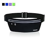 Kamor #5 Ultra Slim Running Belts / Runner's Race Belt / Fitness Workout Belt / Sport Waist Pack / Waist Pouch / Exercise Waist Bag - Super Light, fit iPhone 6/6s plus, Samsung - For Sport Men, Women during Workouts, Cycling, Hiking, Walking, Running