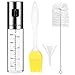Olive Oil Sprayer, Binseni Vinegar Sprayer Liquid Dispenser Kitchen Accessories for BBQ, Salad, Cooking Set (Glass)