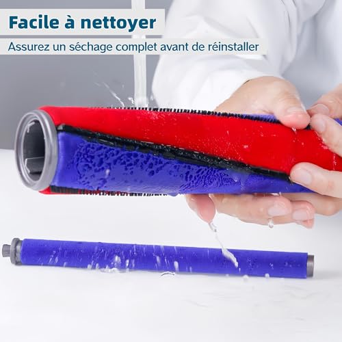 Soft Roller Brush Head For Dyson V7 V8 V10 V11 V15 Motorized Replacement Accessory For Dyson SV10 SV11 SV12 SV14 Cordless Vacuum Cleaner Parquet Hard Floors Pet Hair Brush