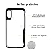 iPhone X Case,TPU Bumper +PC Clear Hard Back Cover Protective Shock-Absorption & Skid-proof Anti-Scratch Hybrid Case Cover for Apple iPhone X Case/ iPhone 10 Black