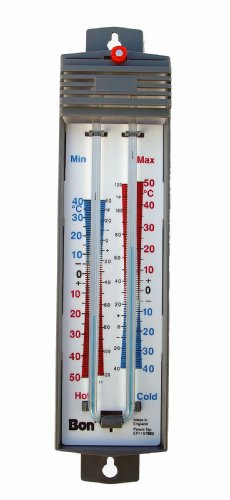 Bon 82-726 Max Min Thermometer Mercury Free with Magnet Reset