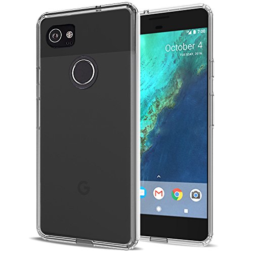 Google Pixel XL 2 Case , AnoKe Google Pixel 2XL Case with Screen Protector,Glitter Cute Women Girls Boy Men Thin Slim Fit TPU Bumper PC Hard Back Phone Cover Case for Google Pixel XL 2 / 2 XL TM Clear