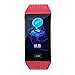 Meidexian888 Smart Wristband for iOS Android, Heart Rate Sleep Monitor Information Reminder, Sports Fitness Silicone Strap Watch (Red)thumb 1