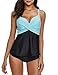 Plus Size Womens Two Piece Bathing Suits Push up Printed with Hipster Bottoms Tankini Set Vintage Swimsuits for Women