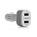 Car Charger, Aibocn 3.4A 17W Dual USB Port Car Charger Portable Travel Charger for Smartphoes and Tablets, Fits iPhone 6S 6 Plus 5S 5C 5 4S, iPad, Ipod , Samsung Galaxy /Tab, OnePlus and More (White)