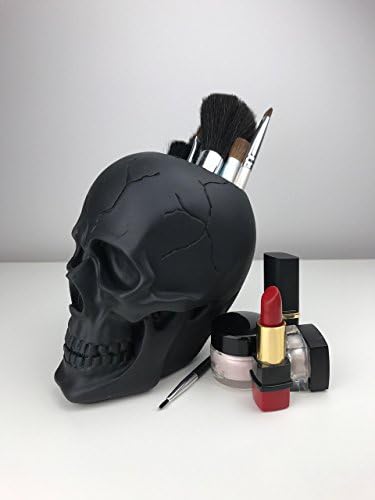 MakeUp Brush Holder - MakeUp Organizer - MakeUp Storage - Brush Holder - Gift for Her - Tribal Skull - Skull Makeup Holder - Makeup Organizer - Organizer - Storage - Skull Head - Human Skull Replica