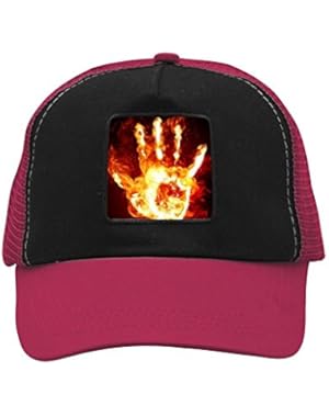 Unisex Fire Hand Adjustable Classic Hiphop Hat Baseball Cap Snapback Dad Hat