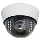 1/3" Sony CCD CCTV Dome Indoor Security Camera - 540 TV Lines, 23Pcs LED, 65ft IR Distance, 3.6mm Len for Wide Angle View (Power Adapter Included)