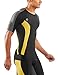 SKINS Men's DNAmic Men's Compression Short sleeve Top, black/Citron, Small