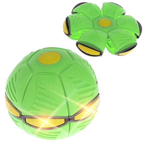 Outdoor Toy,Balakie Deformation Ball Soccer 3 LED Lights Magic Flying Football Flat Throw Ball Xmas Gift