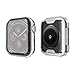 SIRUIBO Compatible with Apple Watch Series 4 Screen Protector 44mm, Soft Slim Full-Around Protective iWatch 4 Case Cover for Apple Watch Series 4, Silver