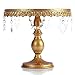 VILAVITA 3-Set Cake Stands Round Cupcake Stands Dessert Display Stand with Pendants and Beads, Gold