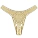 CHICTRY Men's Sexy Jock Strap Briefs Open Front Hole Underwear G-string Thongs Beige X-Large(waistline 27.5-42.5