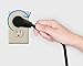 Maximm Cable 6 Feet 360° Rotating Flat Plug Extension Cord/Wire, 3 Prong Grounded Wire 16 Awg Power Cord - Black UL Certified