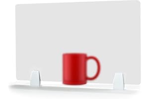 Icegrey Desk Divider Privacy Panel Removable Acrylic Desk Partition Board with Clips for Student Call Centers Offices Braries Classrooms Library, Frosted Translucent, 12x24"