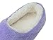 Zegee Womens Fuzzy Indoor Soft Sock Slippers Non-Slip Sole Cozy Warm Slip-On House Bedroom Slippers (M 7-8, Purple)