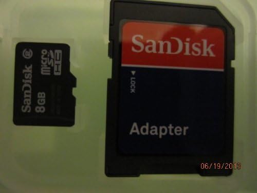 SanDisk microSDHC 8GB Class 2 Card with SD Adapter (SDSDQ-8192)