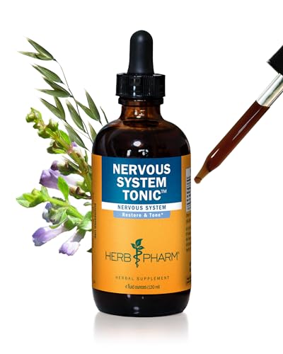 Herb Pharm Nervous System Tonic with St. John’s Wort, Organic Skullcap & Milky…