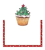 Place Cards Christmas Parties No Placecard Holders Needed 8 Placecards Tented & Die Cut Cupcakes