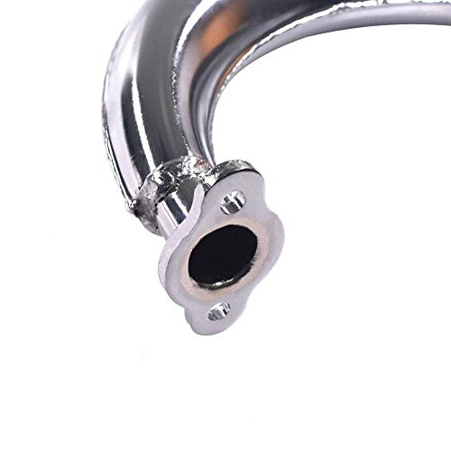 Niome Chrome Muffler Exhaust Pipe For 80cc 66cc 49cc Motorized Bicycle Engine Part Replacement - Thumbnail 5