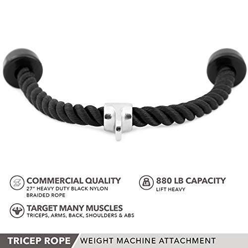 Day-1-Fitness-Tricep-Rope-with-Nylon-27-Steel-Attachment-Rubber-Ends-for-Cable-Attachment-Easy-Grip-Non-Slip-Rope-Pull-Down-Attachment-for-Triceps-Biceps-Back-Equipment-for-Weight-Lifting