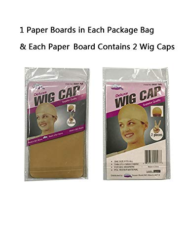 XXTAXN Stocking Wig Caps for Men Women,Skin,2 Piece,1 Pack - Thumbnail 2