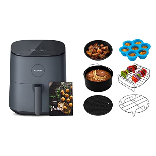 COSORI Air Fryer, 5 Quart Compact Oilless Oven, 30 Recipes, Dark Grey