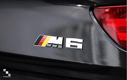 Bimmian CLM10M0GM Colored M Stripe Overlays For F10 M5 With OEM M Logo - Jet Black Matte Black White