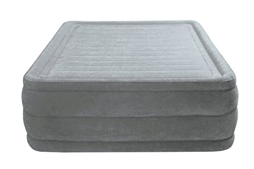 [- Intex Dura-Beam Comfort Plush 22" High Air Bed Queen Size with built-in electric pump #6441