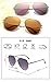 DUMOK Aviator Sunglasses Unisex Flat Lens Mirrored Metal Classic Shades DSR003 With Gold Frame/Pink Lens