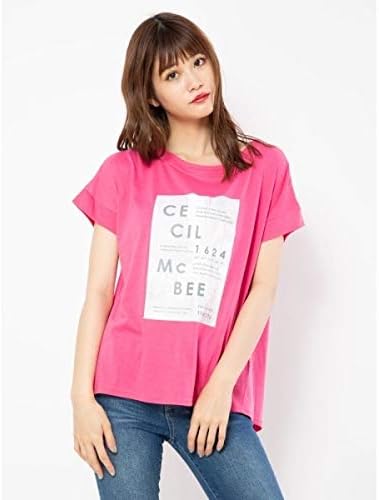 Amazon セシルマクビー Cecil Mcbee プリントtシャツ ピンク M Tシャツ カットソー 通販