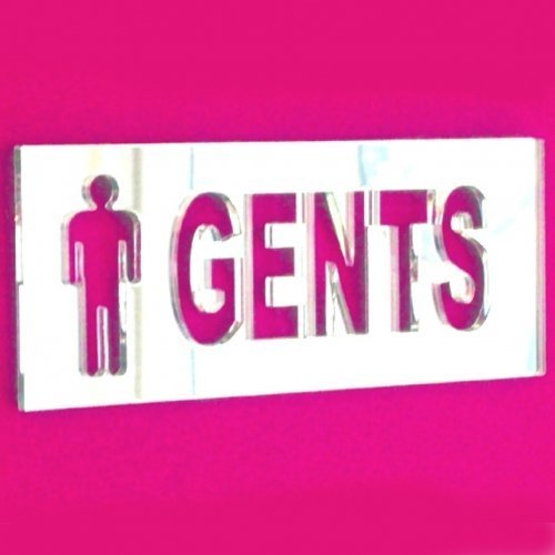 Super Cool Creations Gents Mirror Sign - 60cm x 25cm