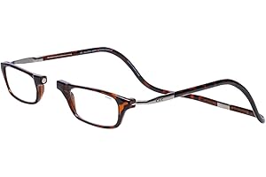 Clic Magnetic Reading Glasses for Men or Women, Computer Readers, Original Expandable (M-XL, Tortoise, 1.50 Magnification)