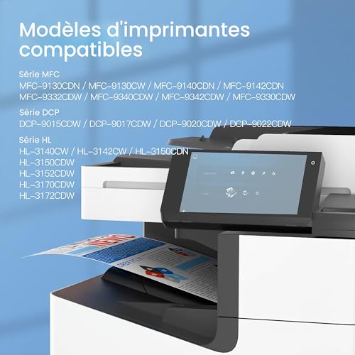TN241 DCP-9020CDW TN245 Toner Replacement for Brother TN241 TN245 for Brother MFC-9330CDW MFC-9340CDW DCP-9020CDW HL-3140CW HL-3150CDW MFC-9140CDN HL-3170CDW (Black Cyan Magenta Yellow, 4-Pack)
