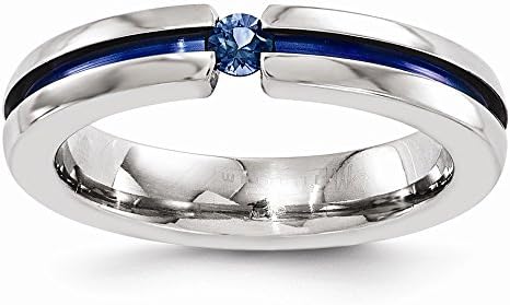 Grey Titanium Wedding Band Ring Grooved Grooved Polished Anodized Blue 4 mm Sapphire Blue Anodized Grooved 4mm Band