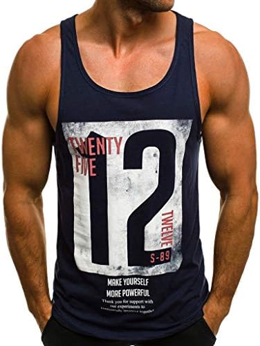 CieKen Mens Casual V-Neck Sleeveless Shirts Gym Muscle T-Shirts Sport Tank Tops