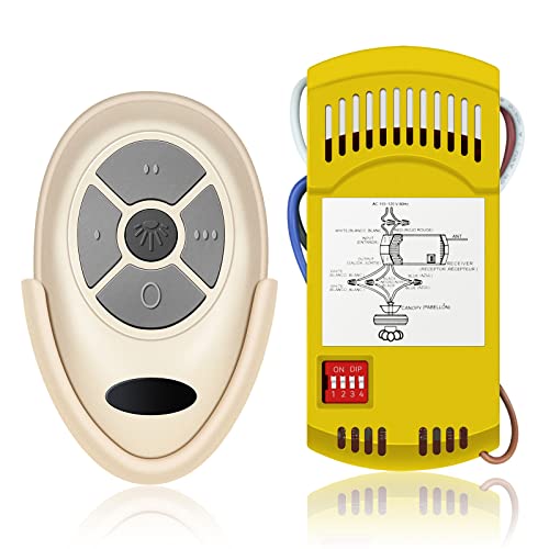 Ceiling Fan Remote Control Kit for Harbor Breeze, 35T Universal Fan Remote and Receiver, 3-Speed Ceiling Fan with Dimmer, Replace FAN-53T FAN-11T Fan-HD L3HFAN35T FAN-35T L3HFAN35T1 FAN-35T1…